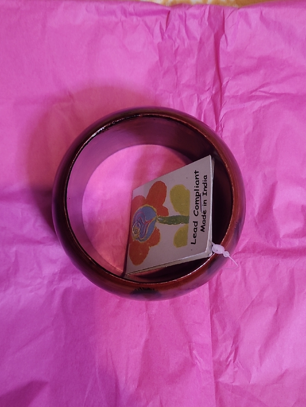 Wooden Bangle Bracelet - Brown